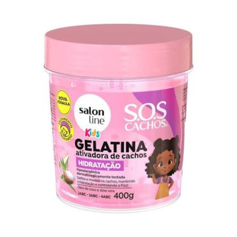 Gelatina de Hidratação S.O.S Cachos Kids Salon Line 400g