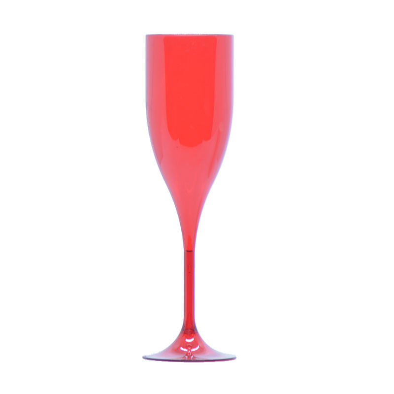 Taça Champagne G7 180ml Vermelho Translúcido