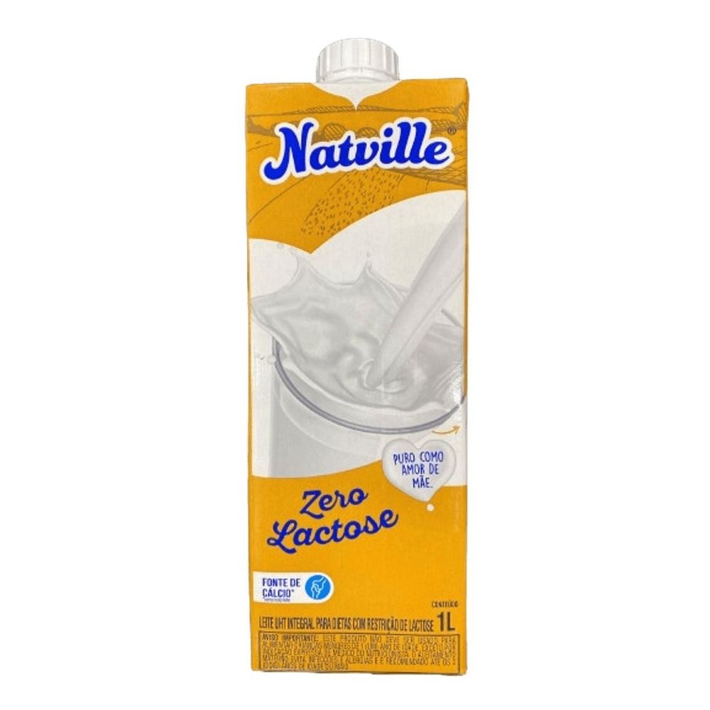 Leite UHT Natville Integral Zero Lactose 1L