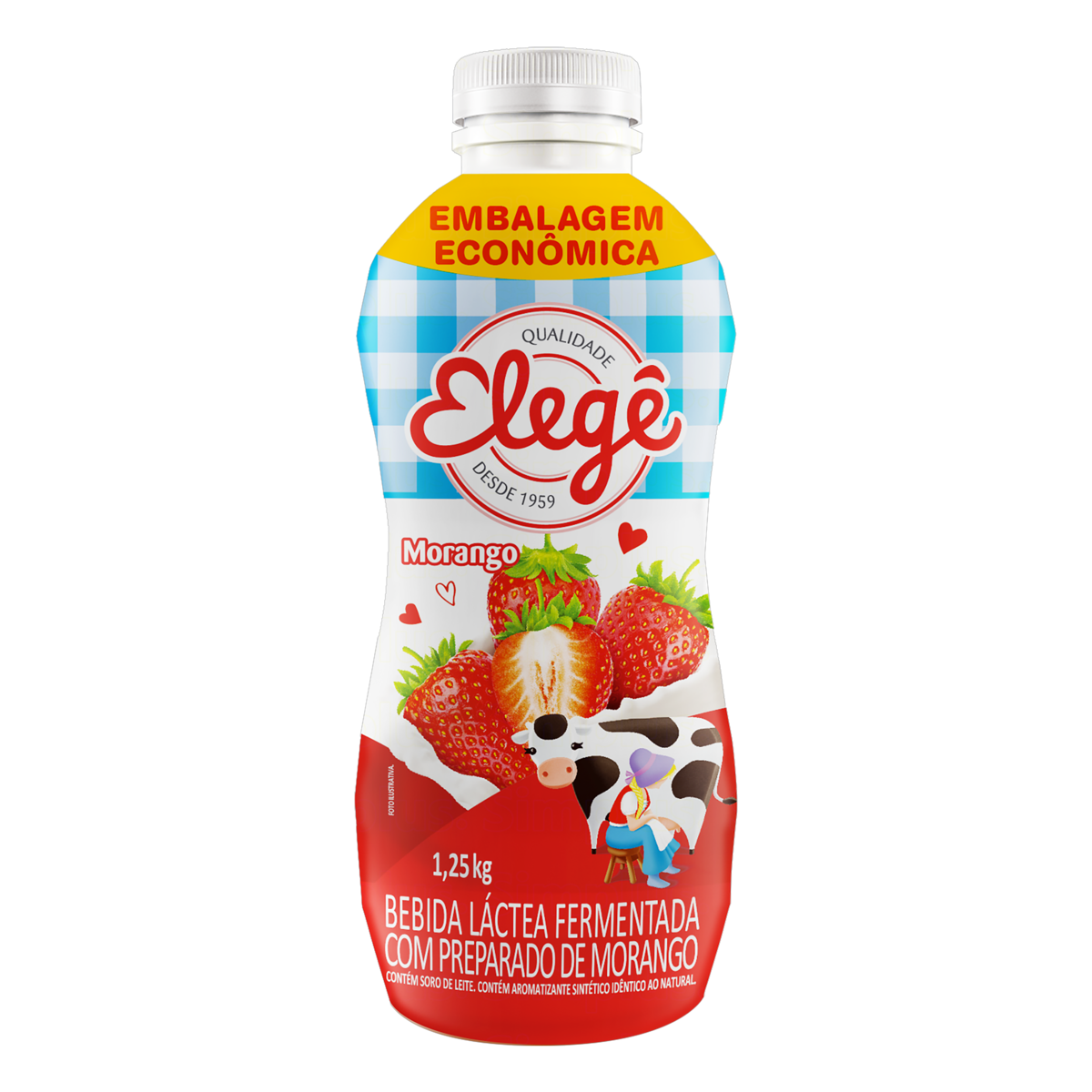 Bebida Láctea Elegê Morango 1,150g