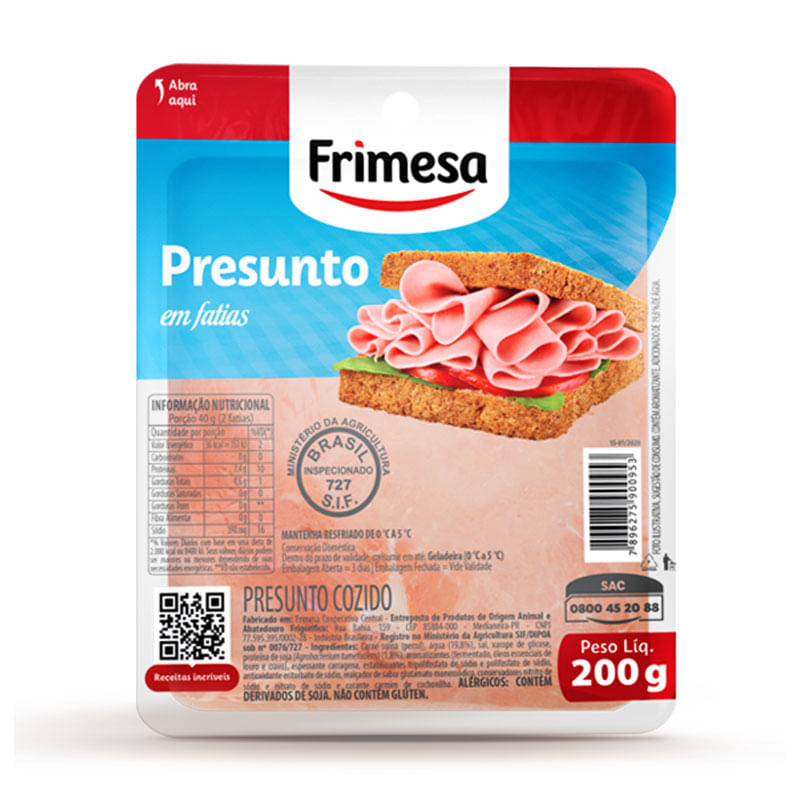 Presunto Cozido Frimesa Fatiado 200g
