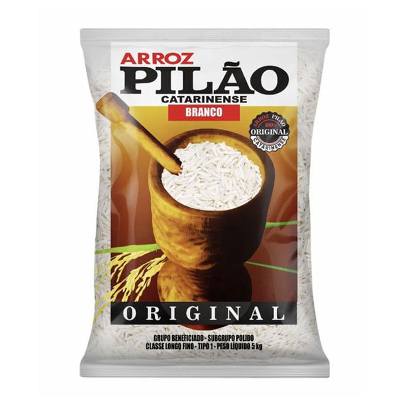 Arroz Pilão Branco 5kg. TP1