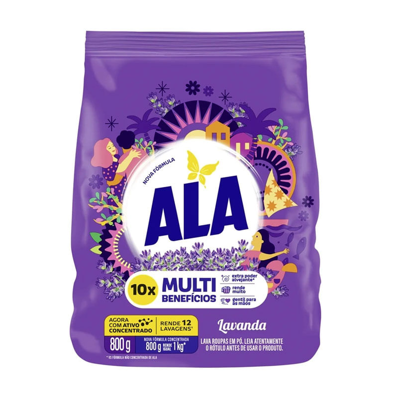 Sabão em Pó Ala Lavanda 800g