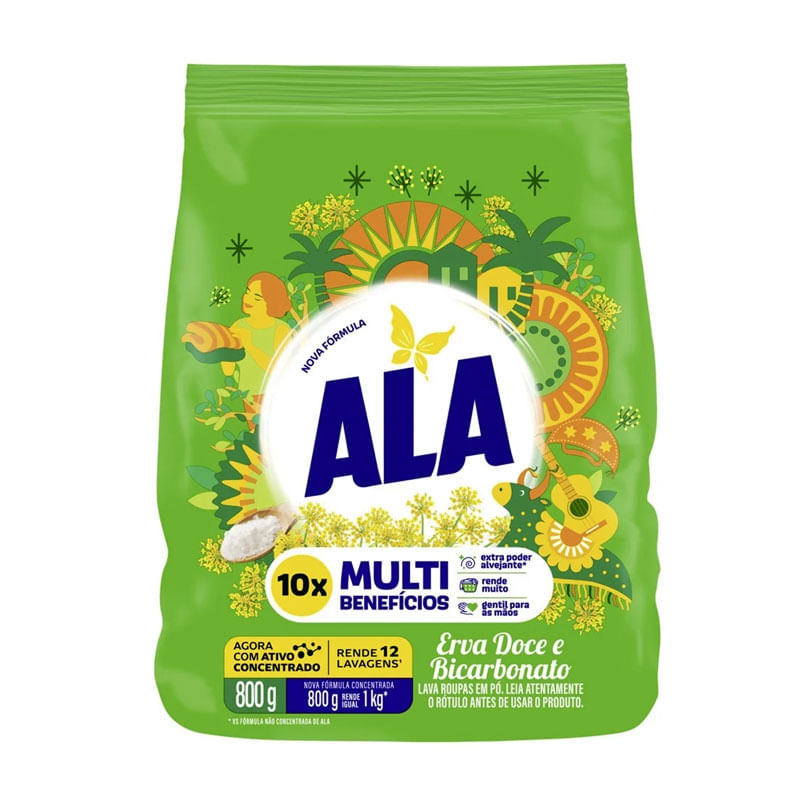 Sabão em Pó Ala Erva Doce e Bicarbonato  800g