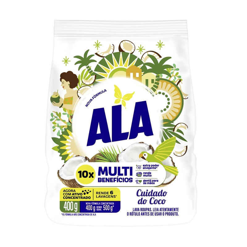 Sabão em Pó Ala Cuidado de Coco 400g