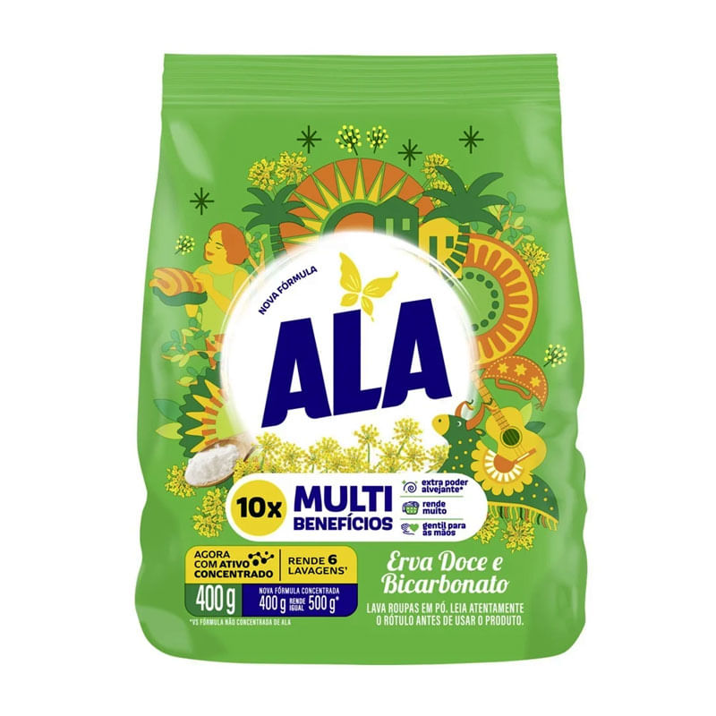 Sabão em Pó Ala Erva Doce e Bicarbonato 400g