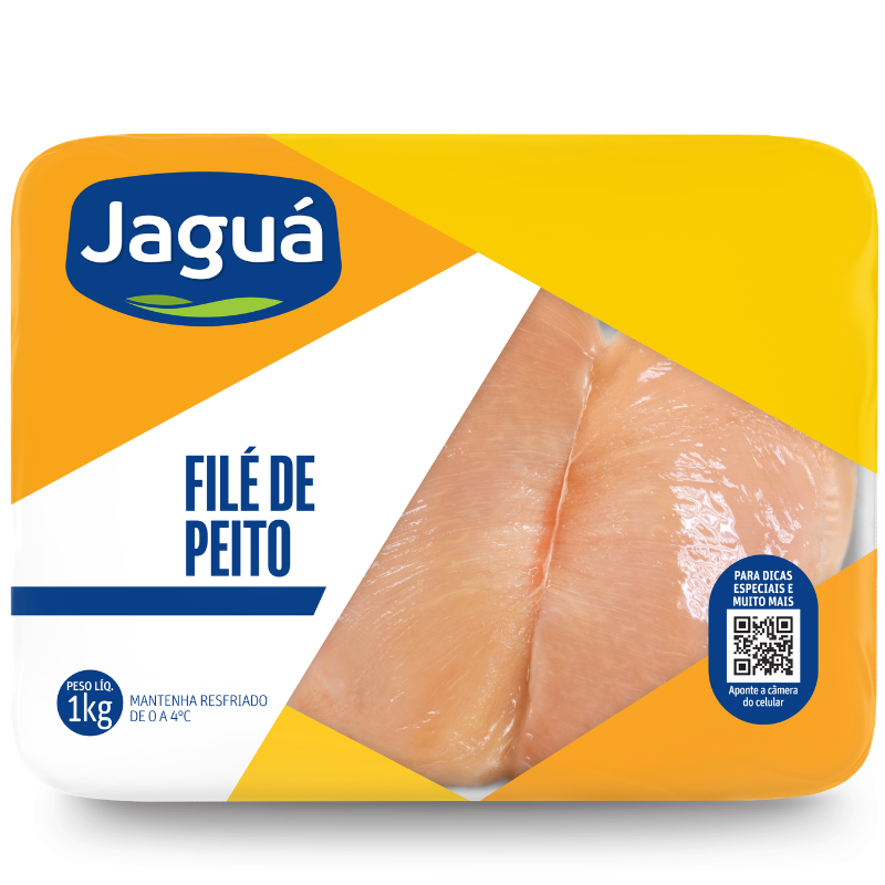 Filé de Peito de Frango Jaguá Bandeja 1kg