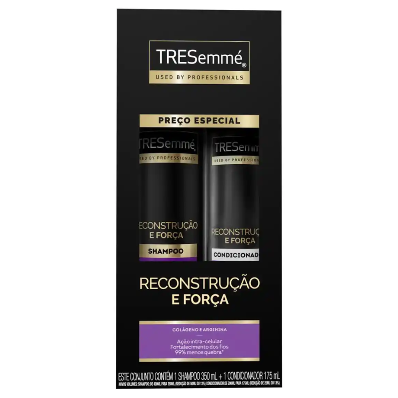 Kit Reconstrução e Força TRESemmé Shampoo 350ml + Condicionador 175ml