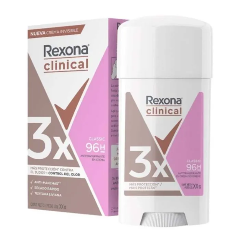Desodorante Creme Rexona Clinical Feminino Classic 58g