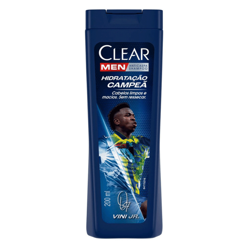 Shampoo Clear Men Hidratação Campeã Vini Jr. 200ml
