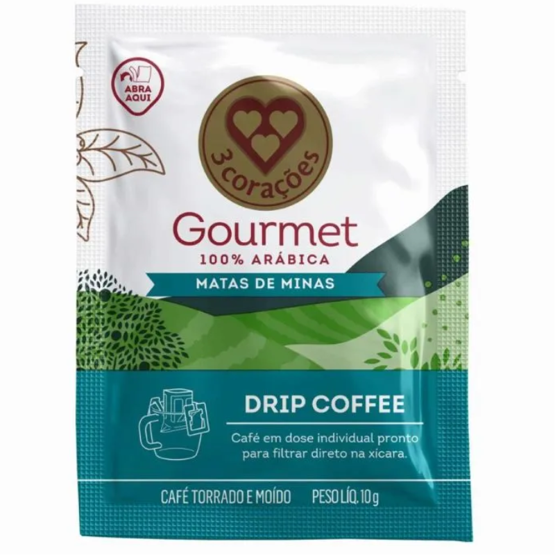 Cafe Drip Coffe 3 Coracoes Gourmet Matas de Minas 10g