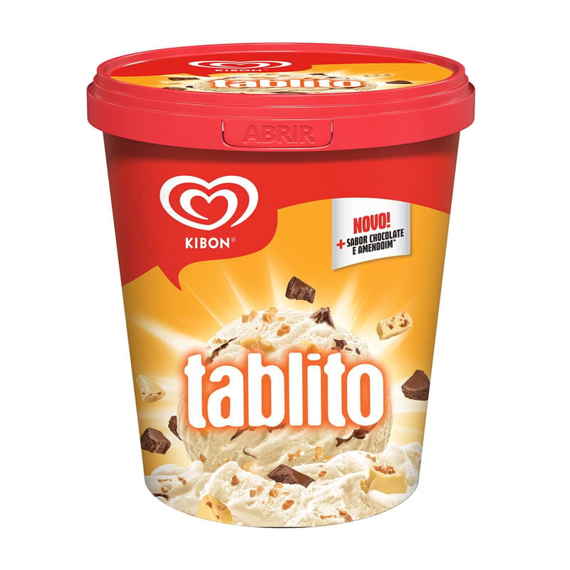 Sorvete Kibon 800ml Baunilha Tablito Pote