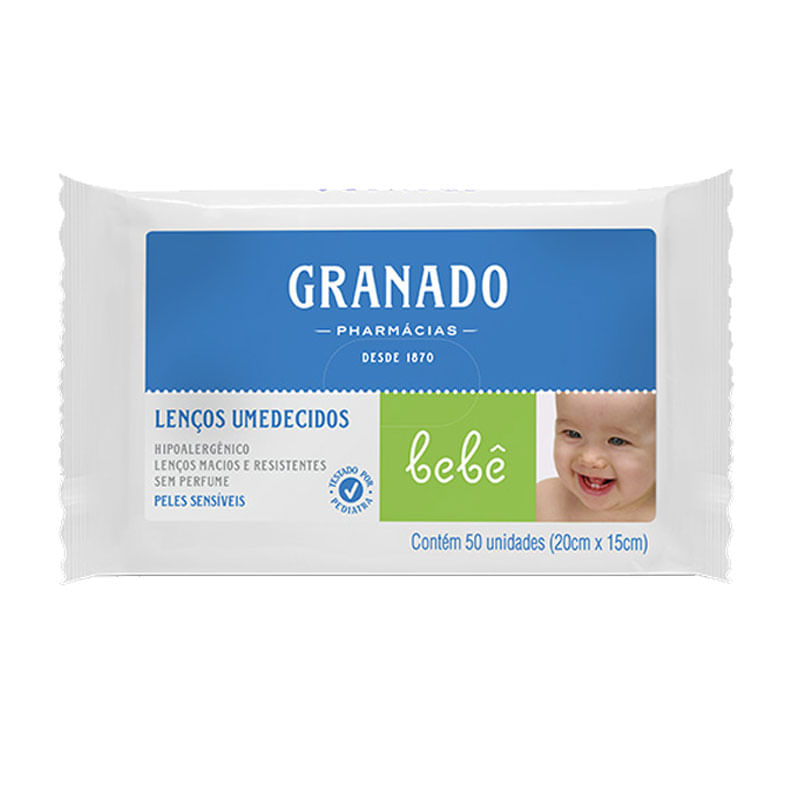 Lenço Umedecido Granado Bebê Pele Sensível