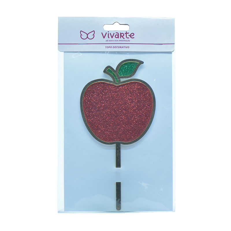 Topo para Bolo Vivarte 22cm Pincesa Branca Maçã