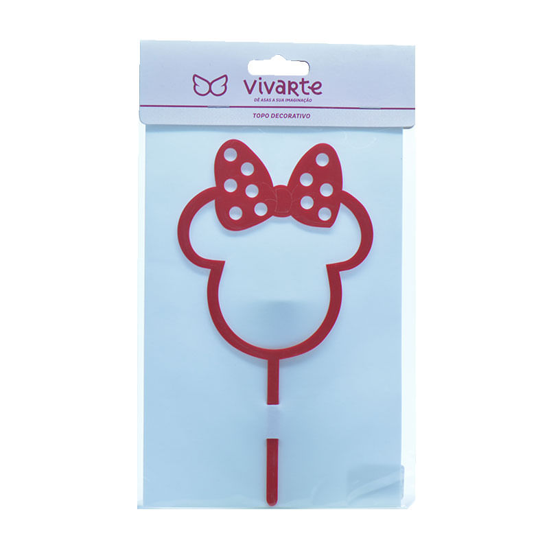 Topo para Bolo Vivarte 22cm Ratinha Vermelha
