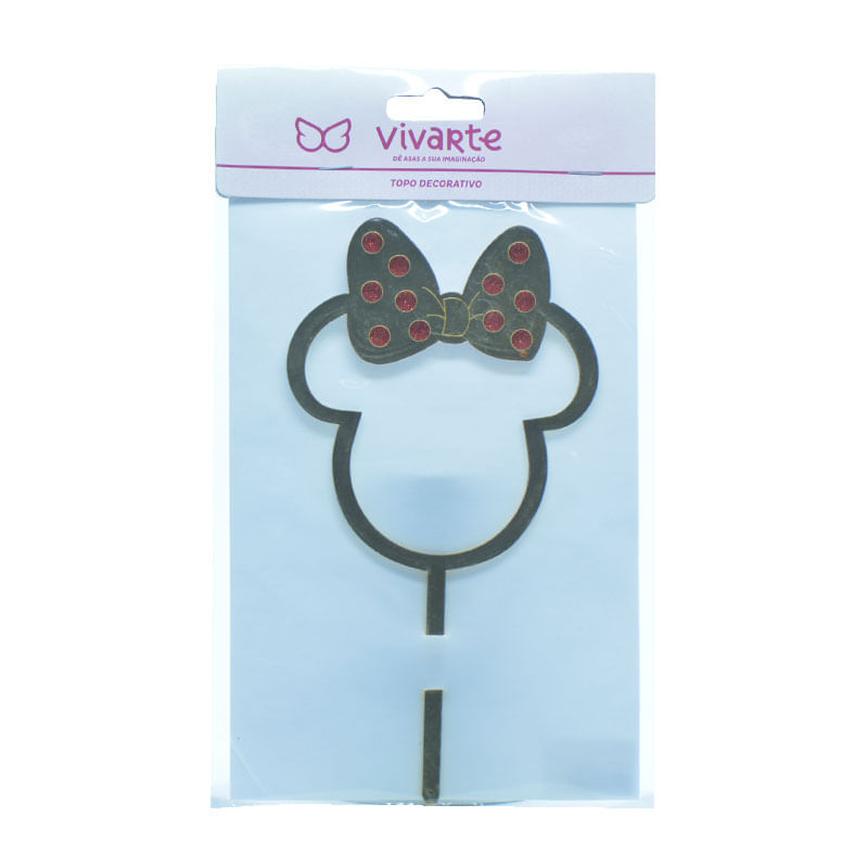 Topo para Bolo Vivarte 22cm Ratinha Cabeça