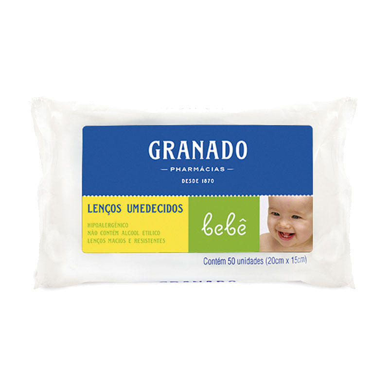 Lenço Umedecido Granado Bebê Tradicional