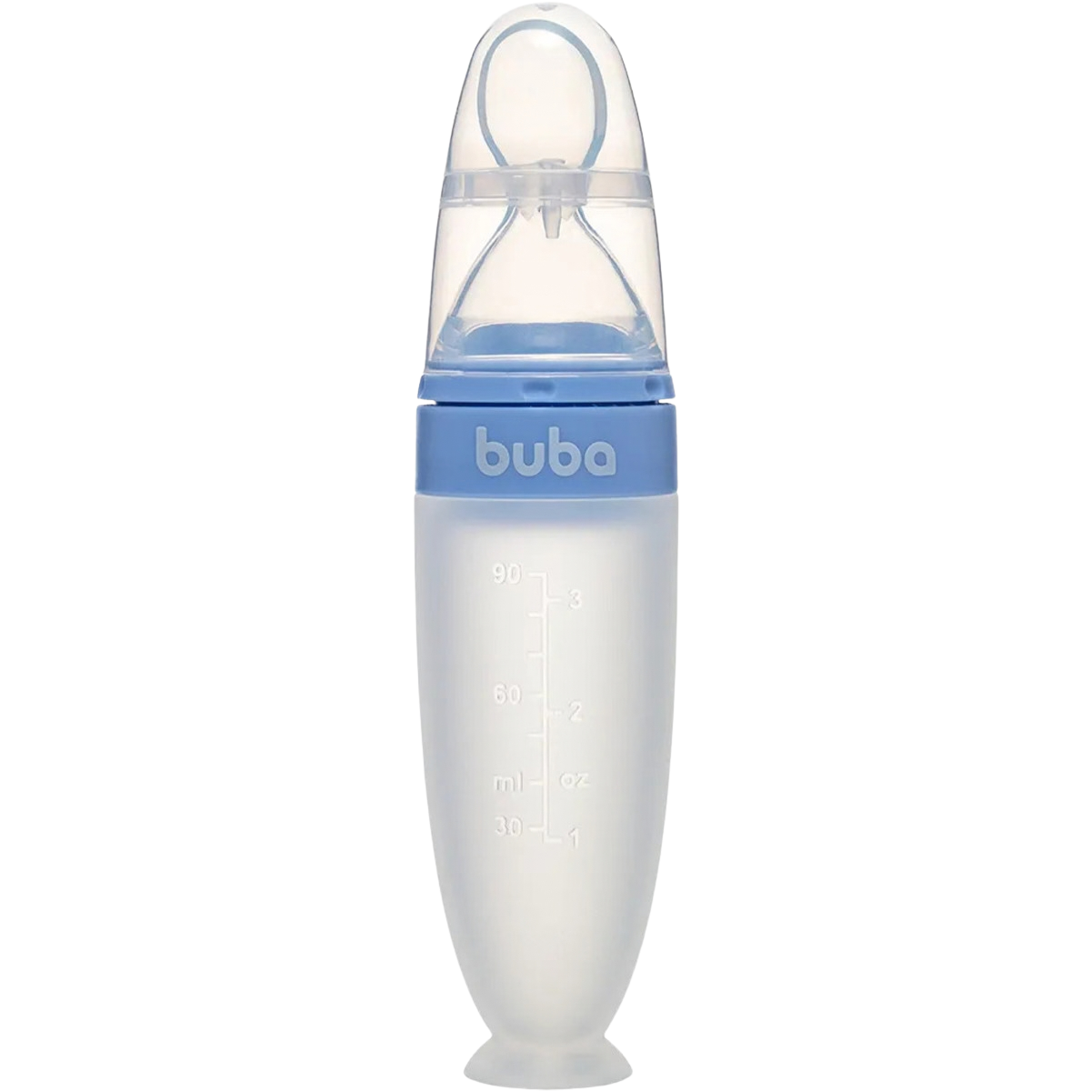 Colher Dosadora Em Silicone Com Ventosa Azul - Buba 