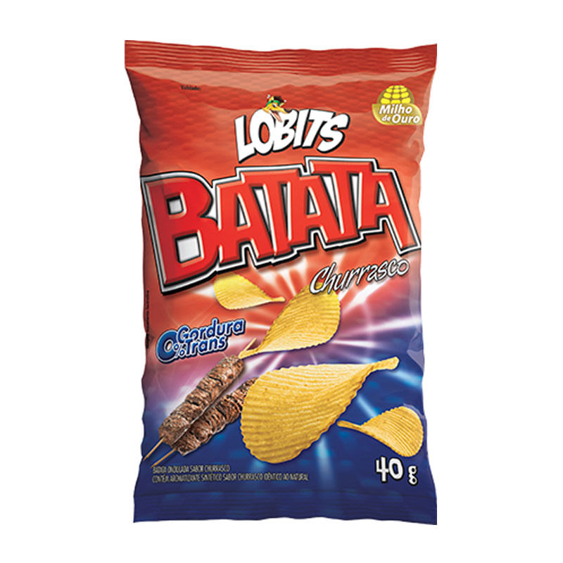 Batata Ondulada Lobits 40g Churrasco