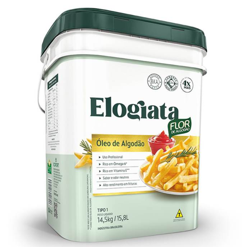 Óleo de Algodão Elogiata Balde 14,5 kg