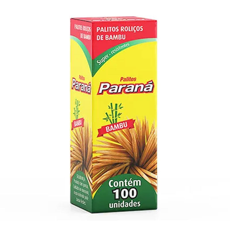 Palito de Dente Bambu Paraná 100un