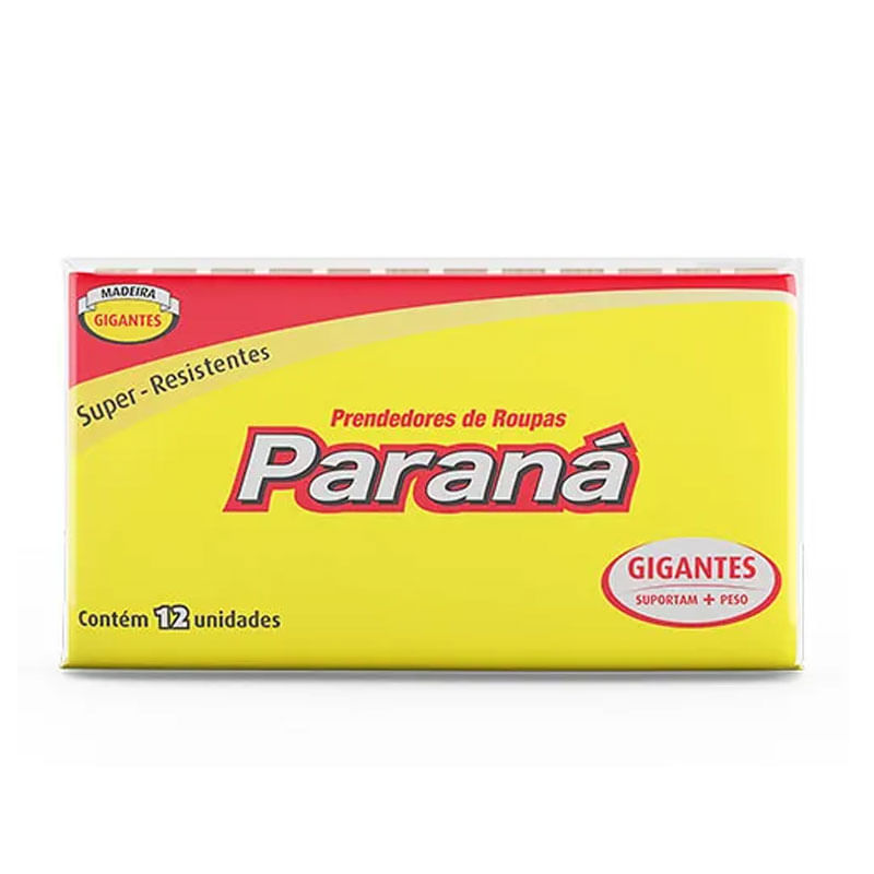 Prendedor De Roupas de Madeira Gigante Paraná  12un