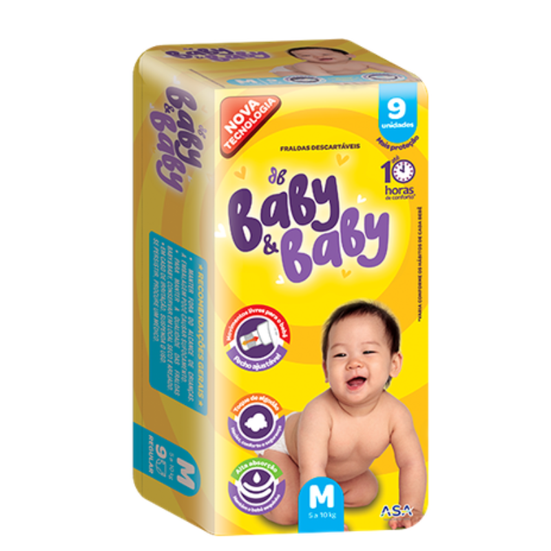 Fralda Baby&Baby Regular M — 9 unidades
