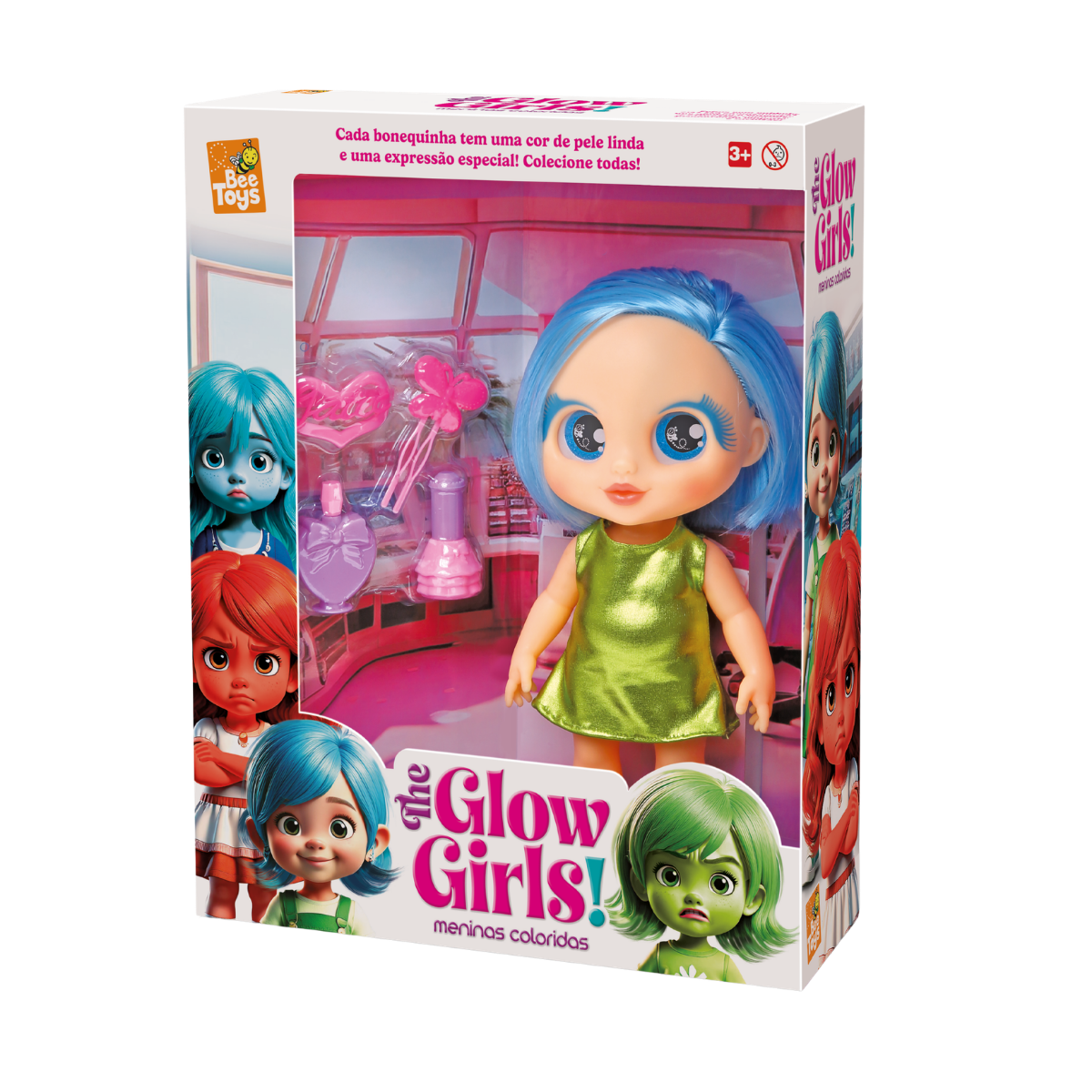 Boneca Glow Girls Loira Luna - Bee Toys