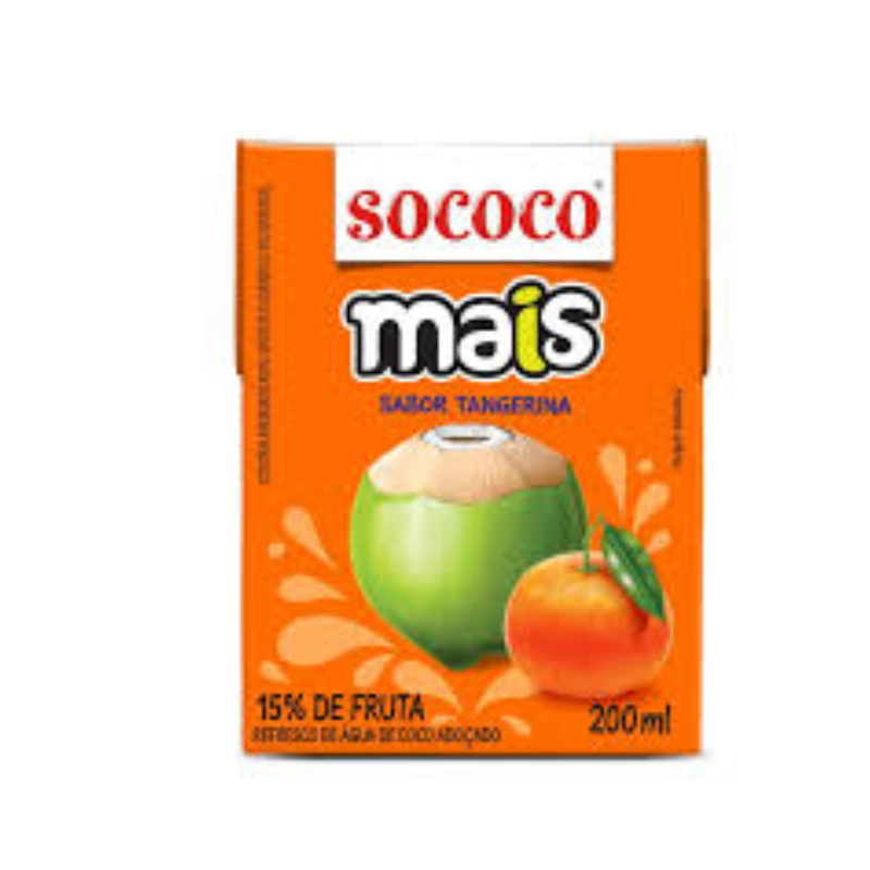 Água de Coco Sococo Mais Tangerina 200ml