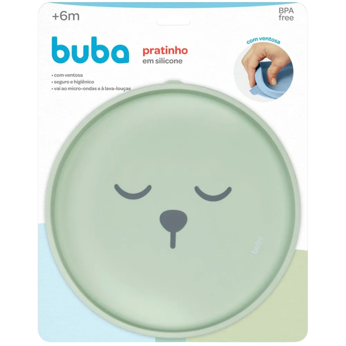 Pratinho Em Silicone Com Ventosa Gumy Verde - Buba