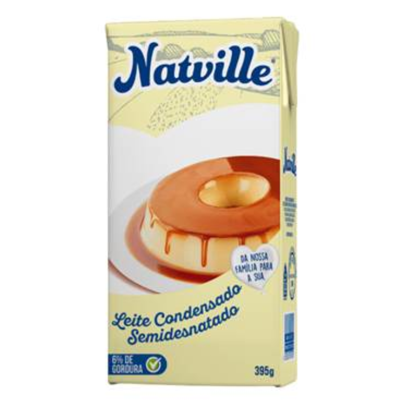 Leite Condensado Natville Semidesnatado 395g 