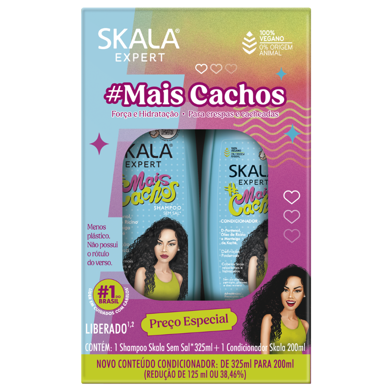 Kit Skala Expert #Mais Cachos

 Shampoo 325 ml + Condicionador 200 ml
