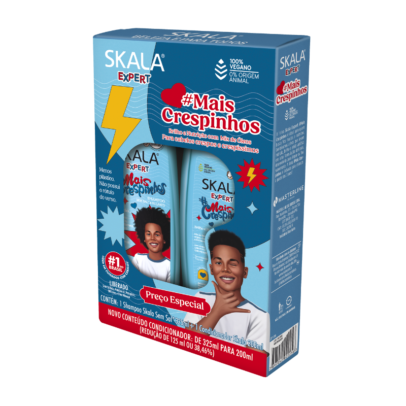 Kit Skala Expert #Mais Crespos 

Shampoo 325 ml + Condicionador 200 ml