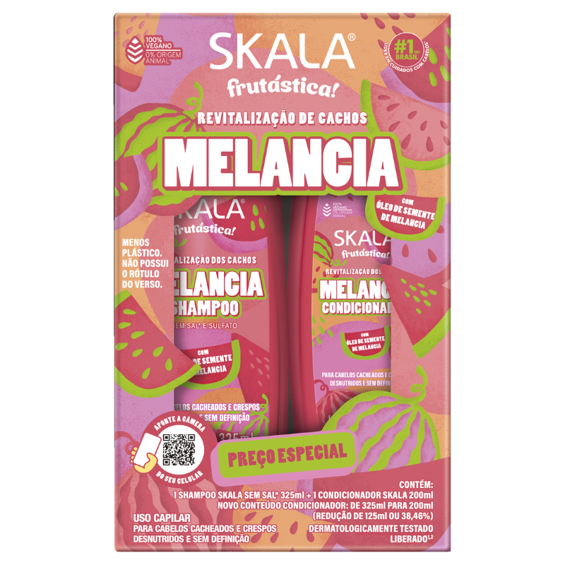 Kit Skala Melancia 

Shampoo 325 ml + Condicionador 200 ml