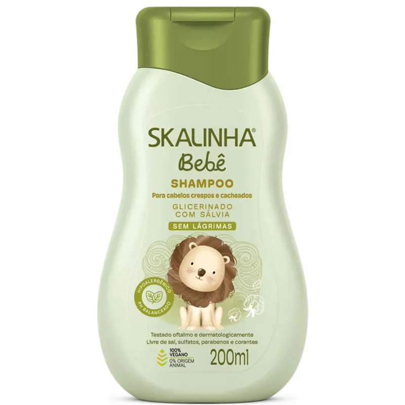 Shampoo Glicerinado Skalinha Bebê Sálvia 200ml