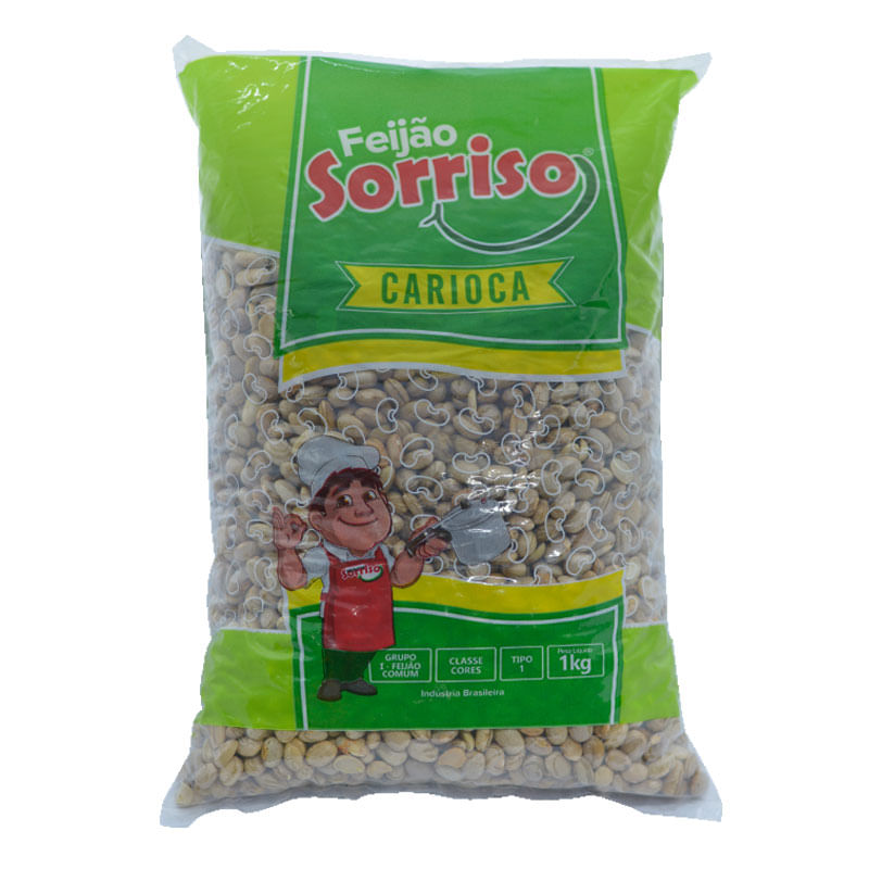 Feijão Carioca Sorriso Tipo 1 Novo 1kg