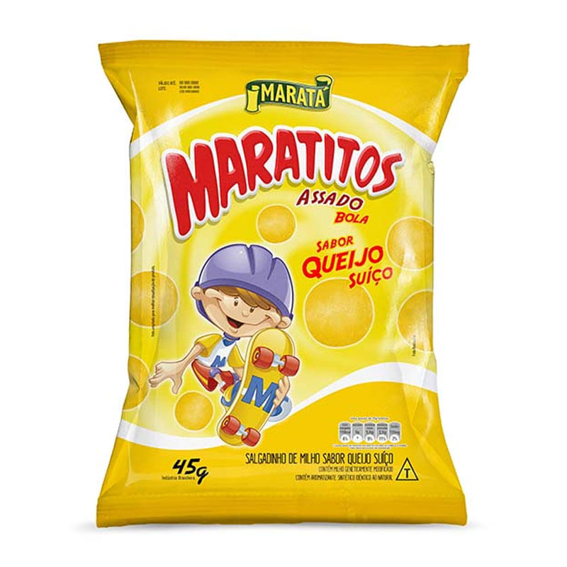 Salgadinho Maratitos Queijo Suiço 45g