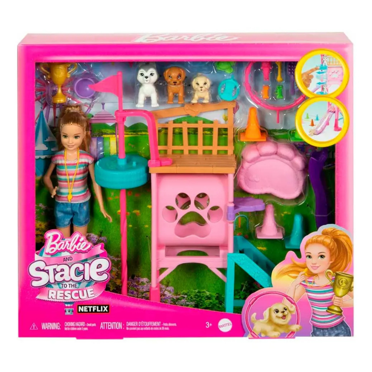 Boneca Barbie E Stacie Ao Resgate Treinadora de Cachorro - Mattel