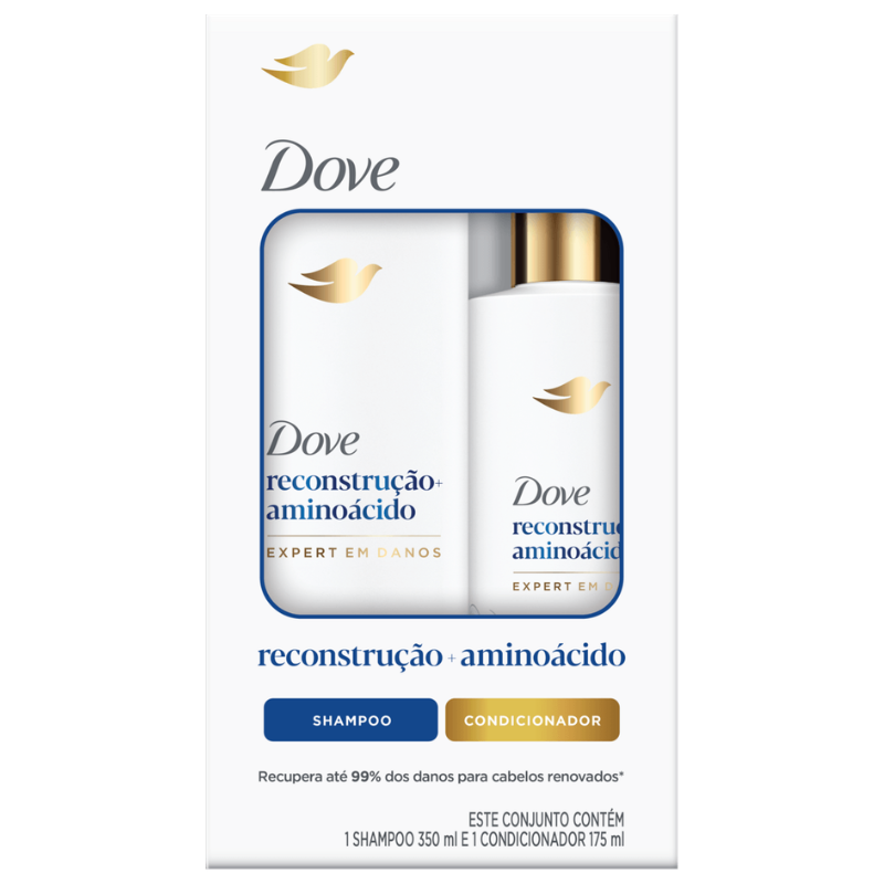 Kit Dove Reconstrução + Aminoácido Shamp. 350ml + Cond. 175ml