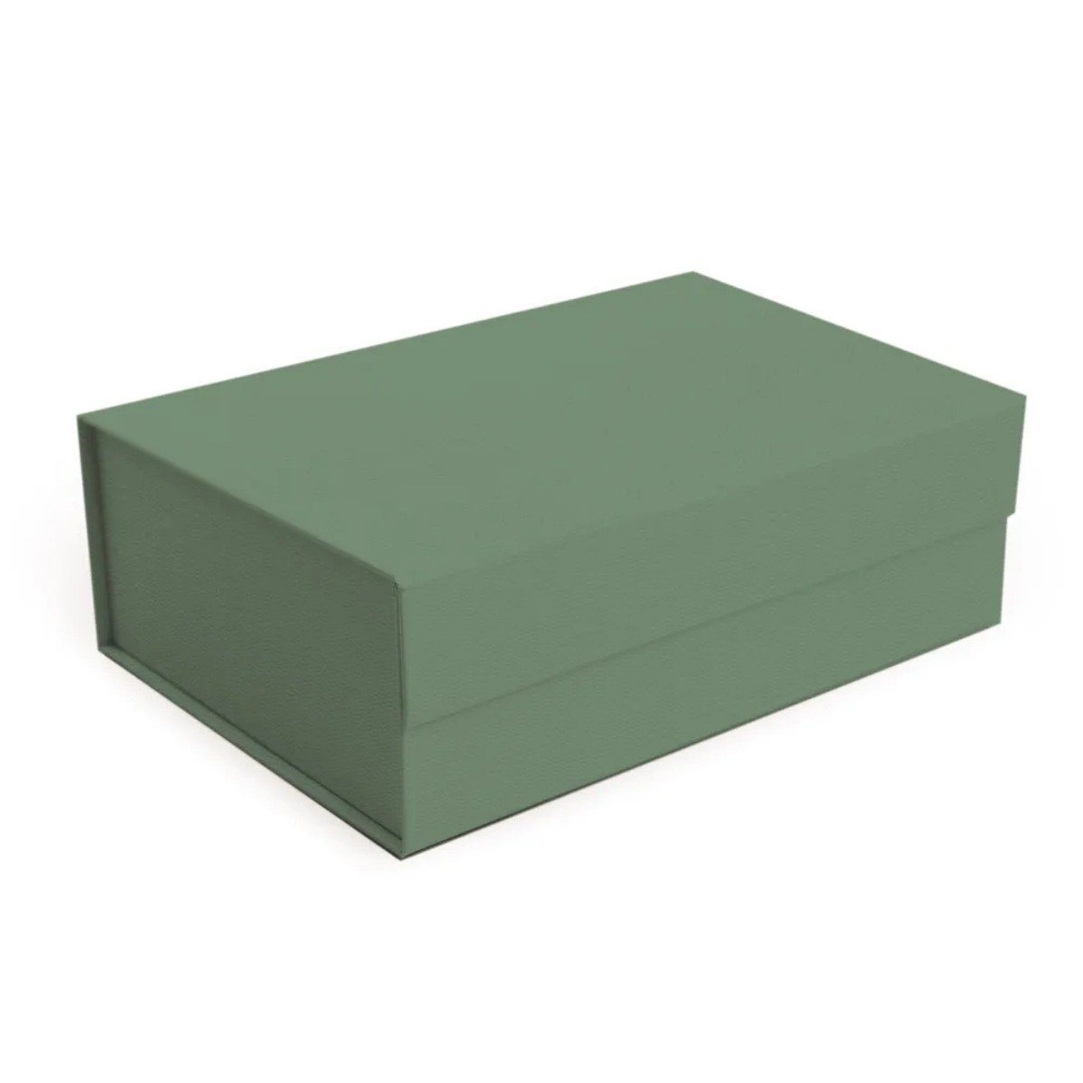 Caixa Rígida Dobravel Retanngular Com Imã Oxfoard P Verde Salva - 24x17,5x8m
