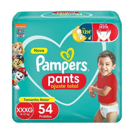 Fralda Pampers ComfortSec Pants Bag XXXG 54un