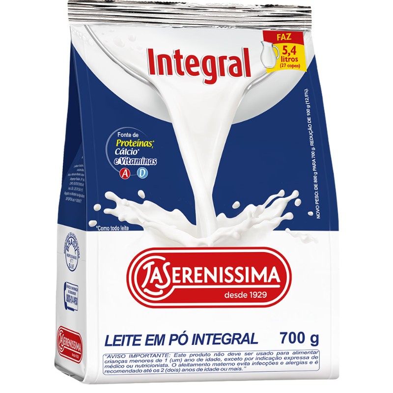 Leite em Pó Integral Instantâneo La Serenissima 700g