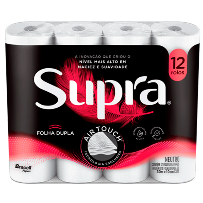 Papel Higiênico  Supra  FD 30M 12R