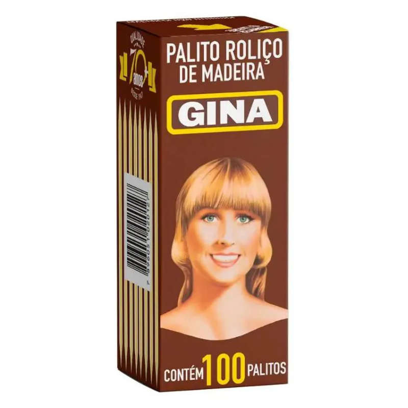 Palito de Dente Madeira Gina 100un