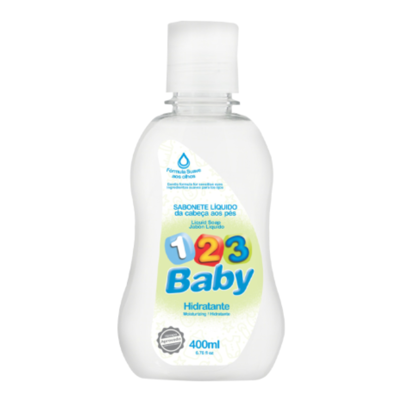 Sabonete Líquido 123 Baby Hidratante 400 ml