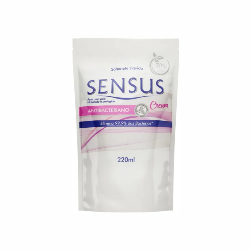 Sabonete Líquido Sensus Antibacteriano Refil Cream 220 mL.