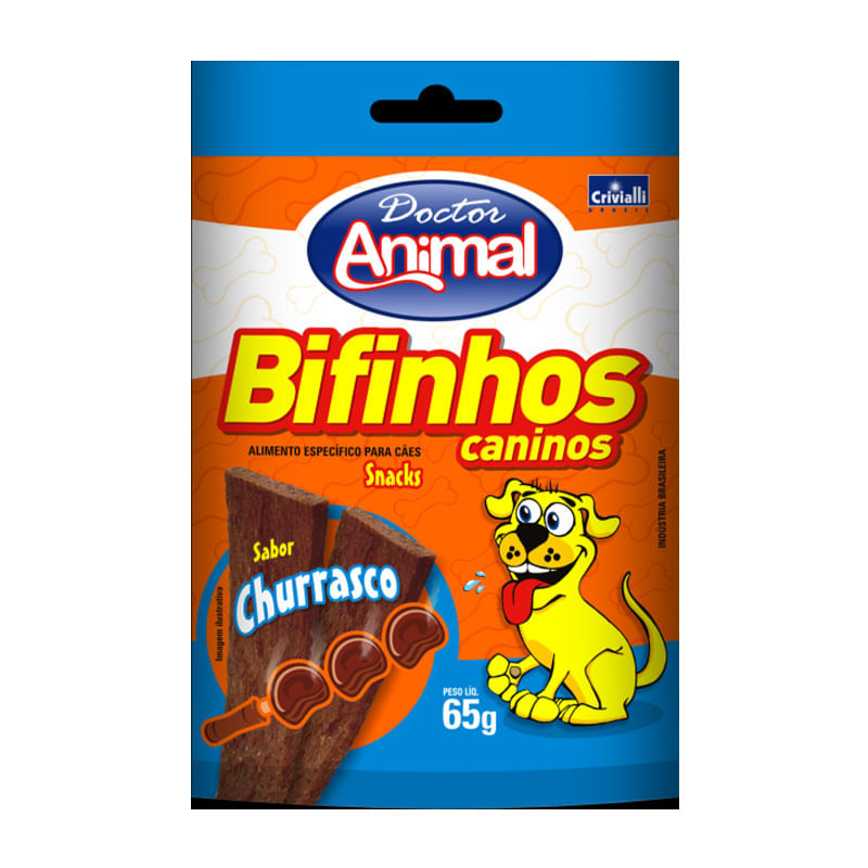 Ração Bifinho Dr. Animal Churrasco 65g