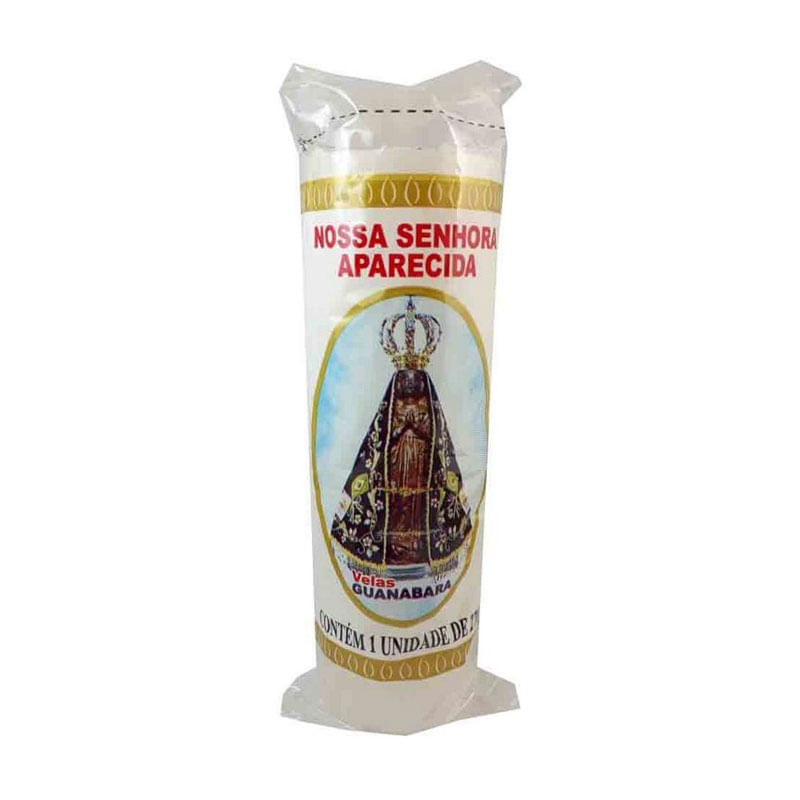 Vela Guanabara 7 Dias Nossa Senhora Aparecida 270g Branca