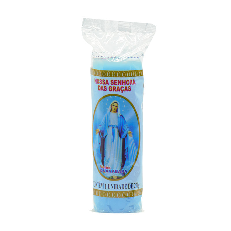 Vela Guanabara 7 Dias Nossa Senhora das Graças 270g Azul