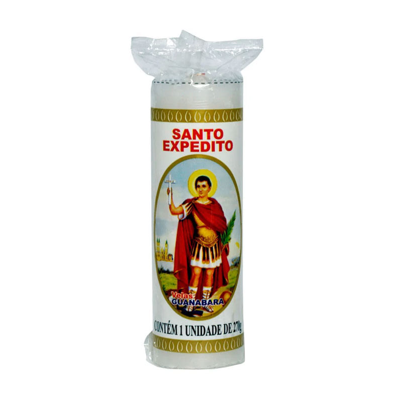 Vela Guanabara 7 Dias Santo Expedito 270g Branca 